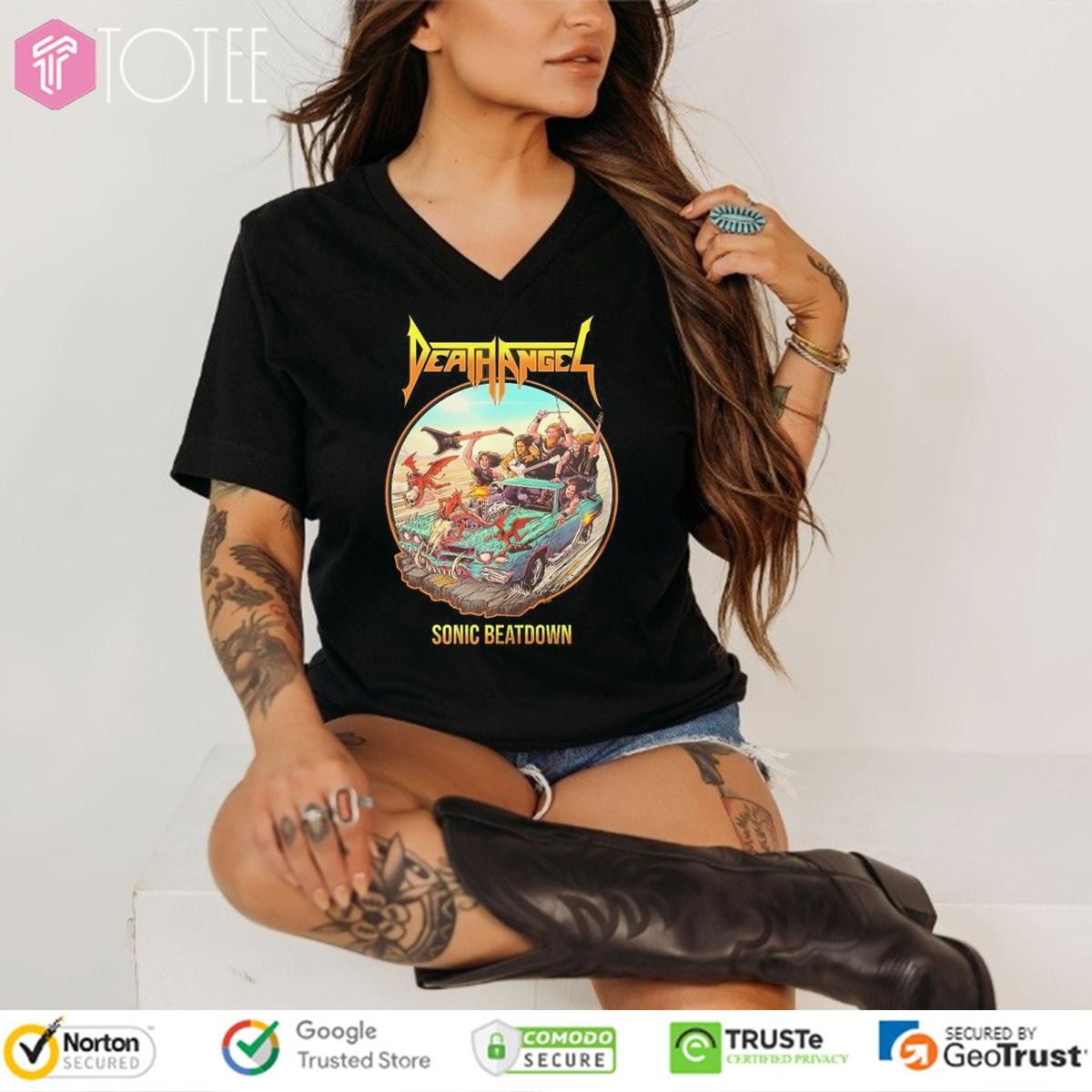 Death Angel Band Sonic Beatdown V-neck