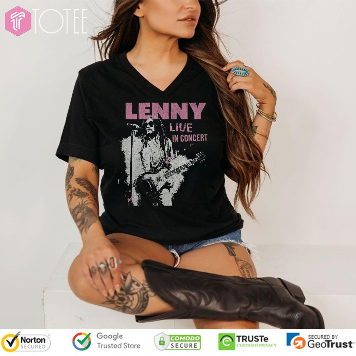 Lenny Kravitz With Guitar Live In Concert V-neck