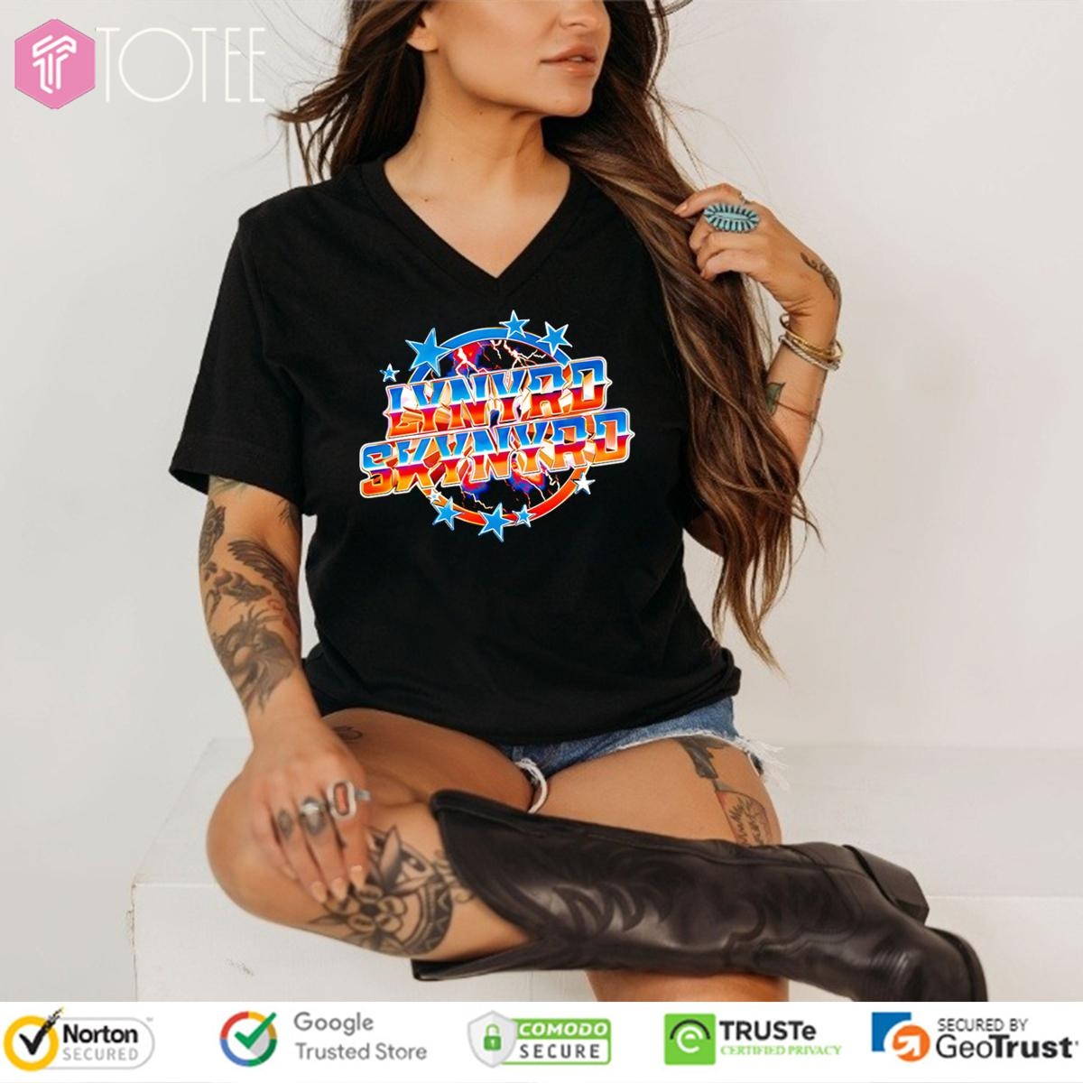 Lynyrd Skynyrd Stars Logo V-neck