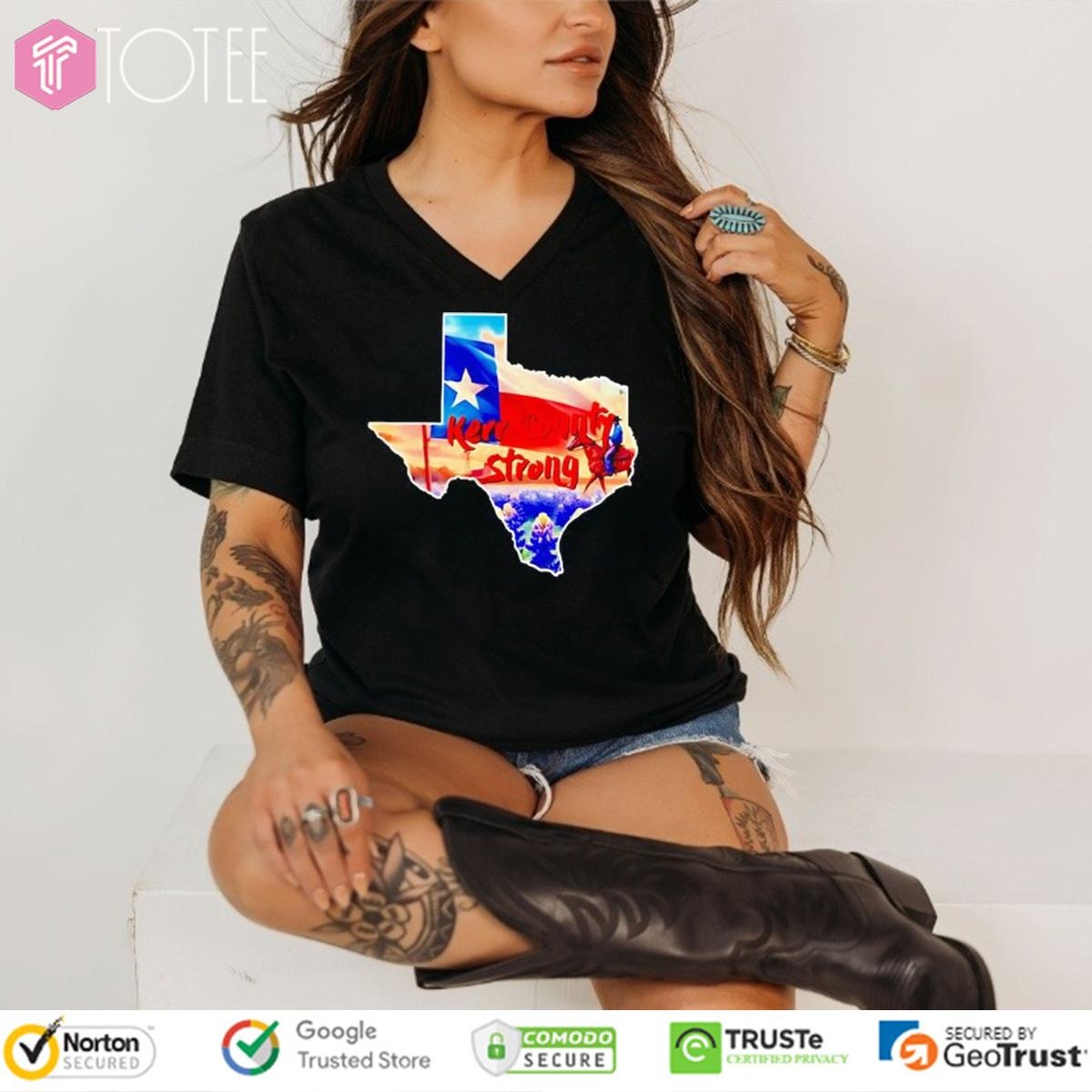 Texas Hill Country 2025 Kerr County Strong V-neck